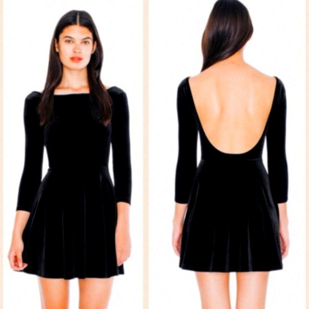 Iconic Vintage American Apparel Velvet skater dress
